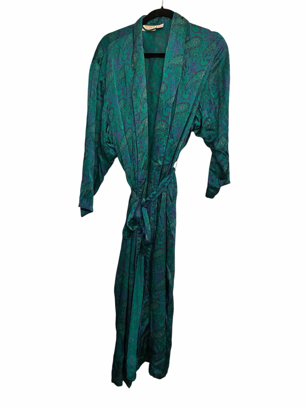 Vintage Victoria’s Secret Gold Label Silk Paisley Robe OS